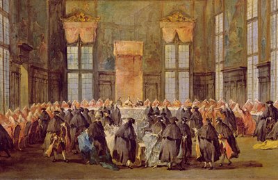 The Doge at the Feast for the Opening of the Carnival of Venice by Francesco Guardi